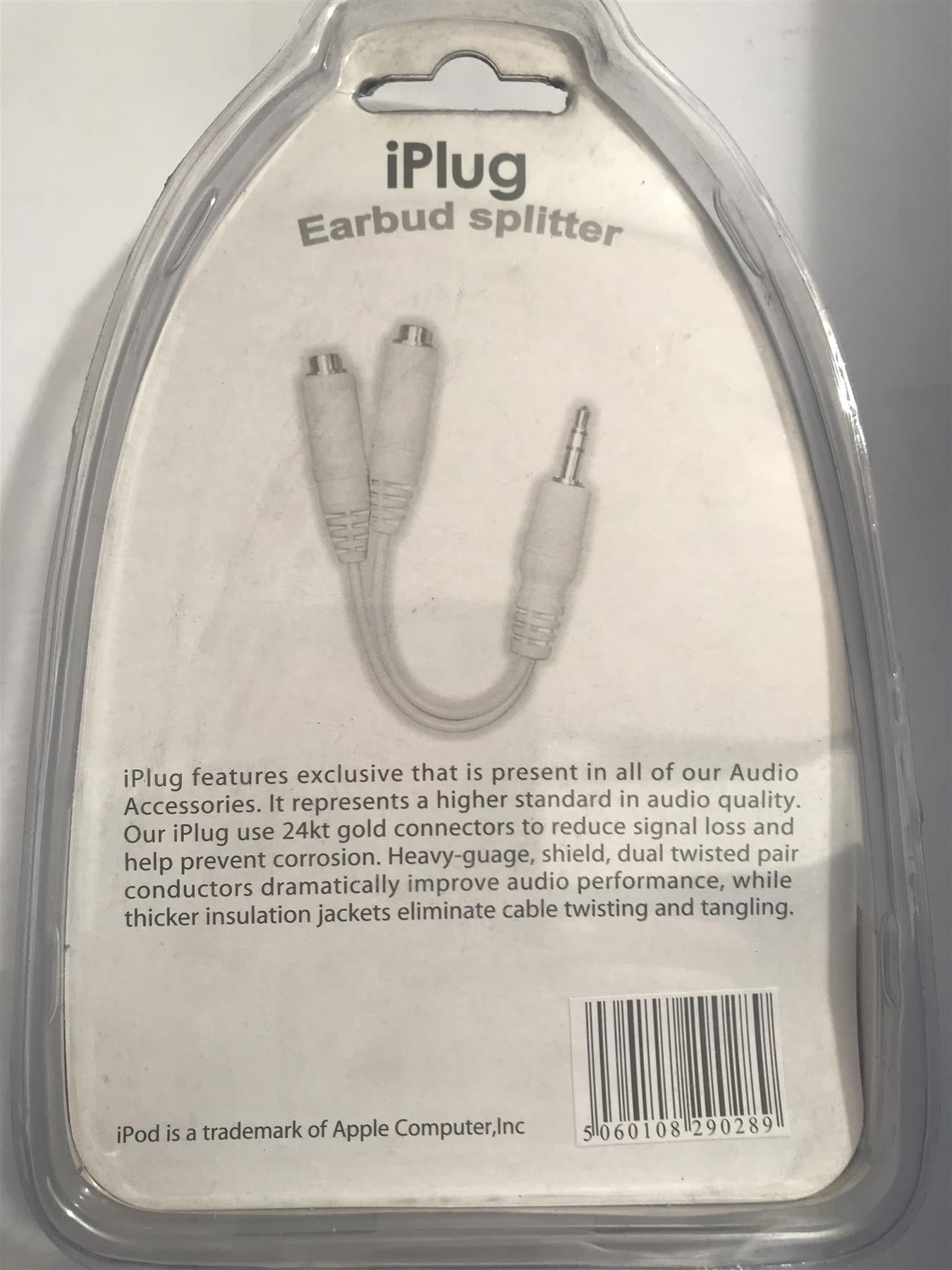 iPlug Earbud Splitter  24kt Gold Plated Connectors