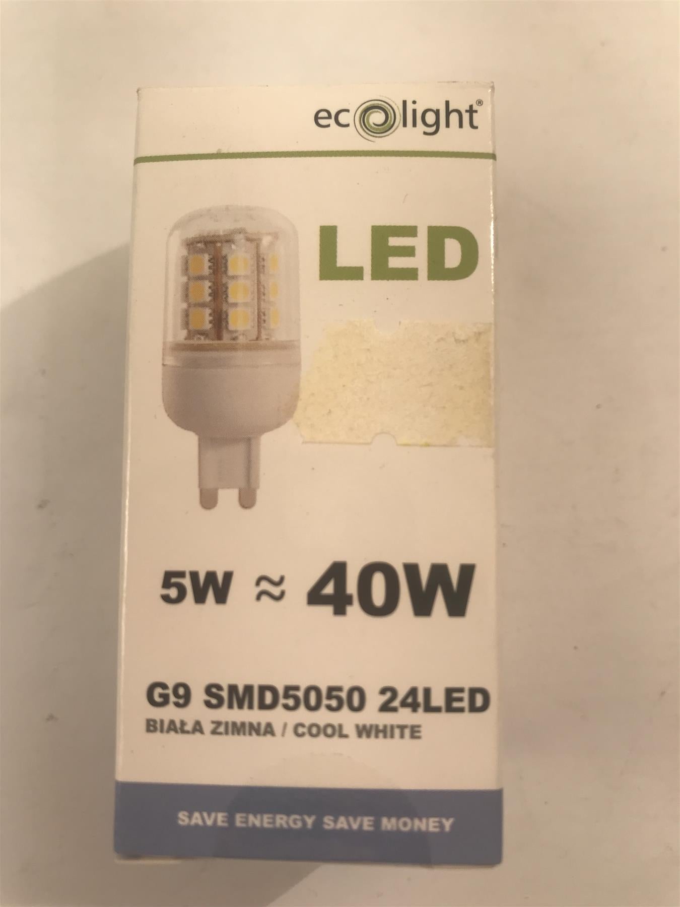 Ecolight G9 5W 24LED 370lm Cool White Non-Dimmable Bulb EC67720