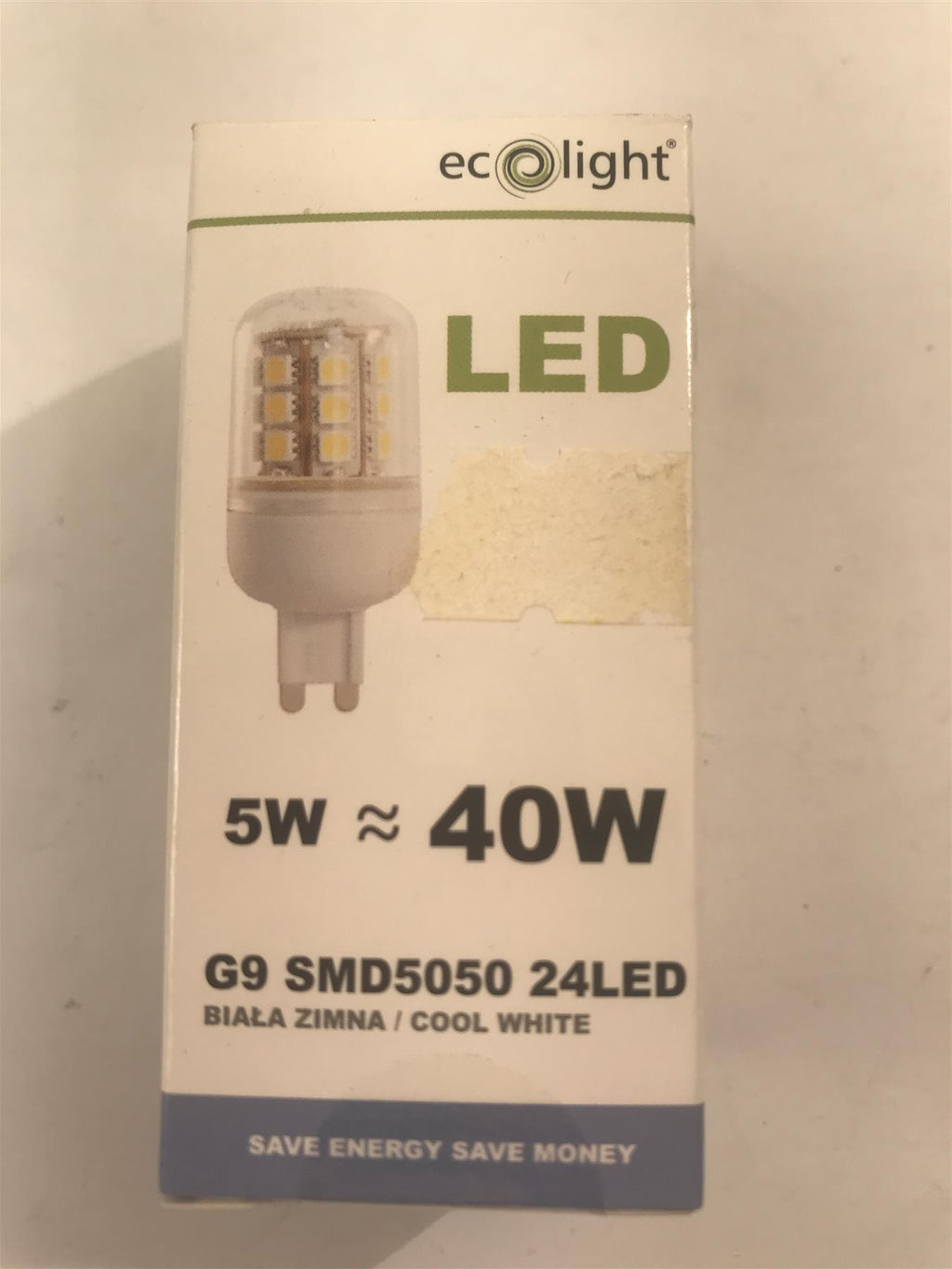 Ecolight G9 5W 24LED 370lm Cool White Non-Dimmable Bulb EC67720