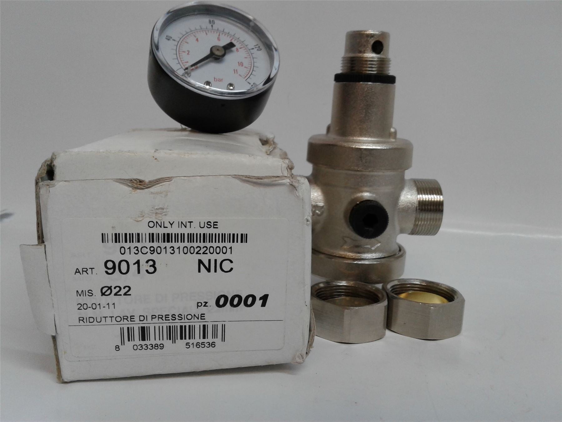 NEW PRESSURE REDUCING FEMALE CONNECTION MAX 15 BAR  ART NO. 9013 NICHEL