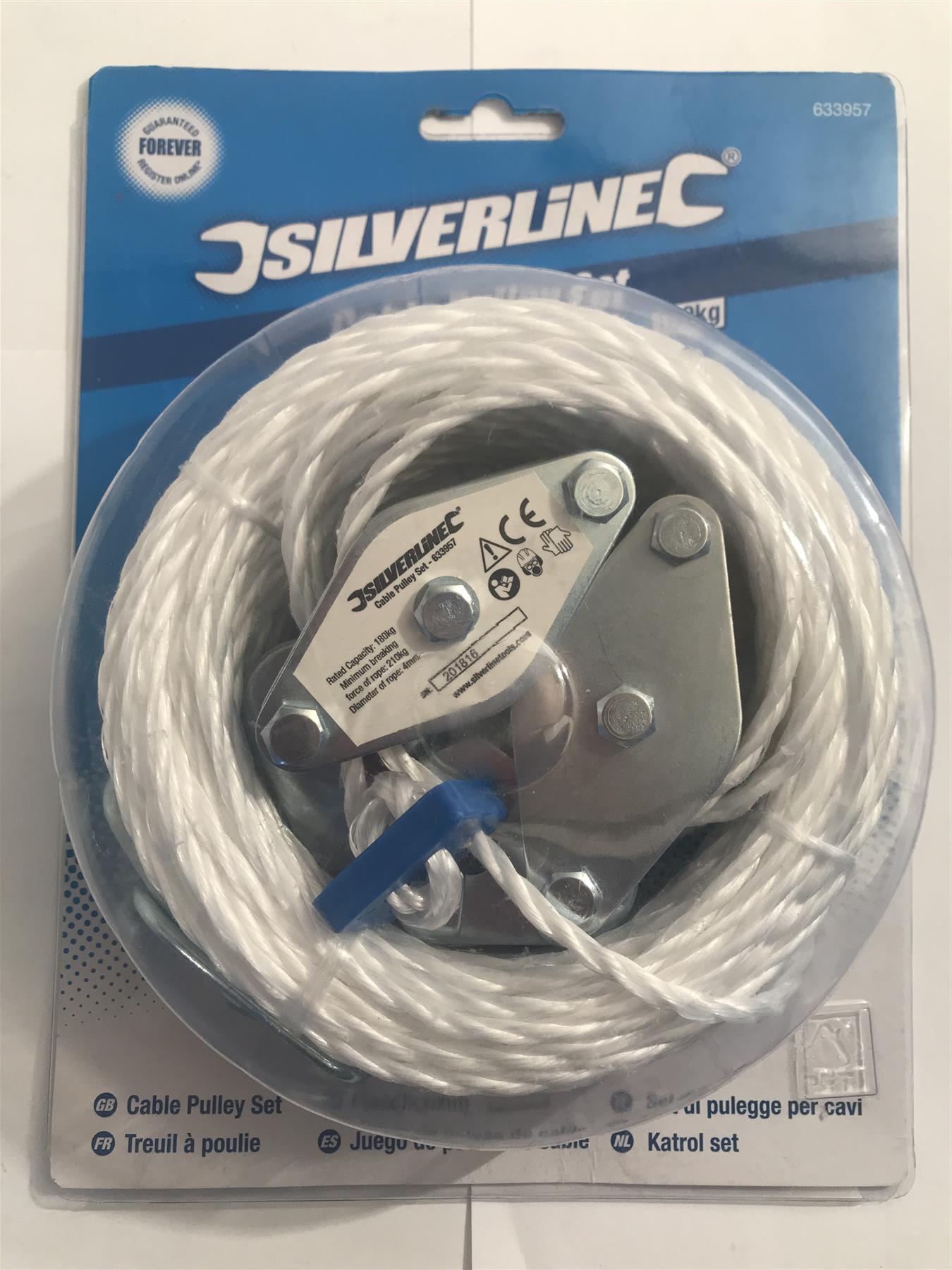 Silverline Cable Pulley Set 180kg  633957