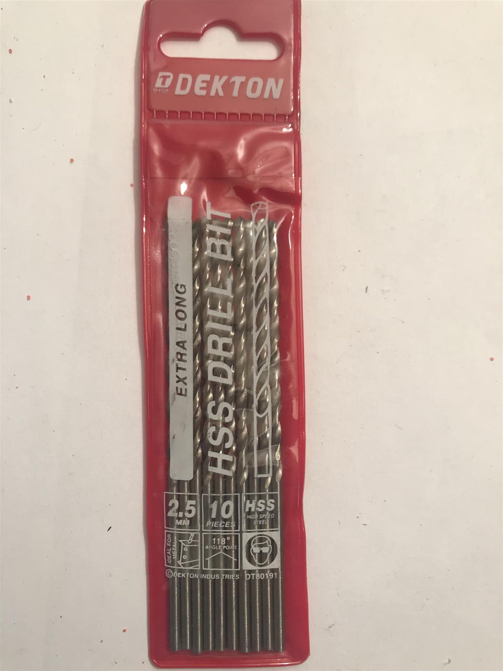 Dekton Extra Long HSS Drill Bit 2.5mm 10 Pack