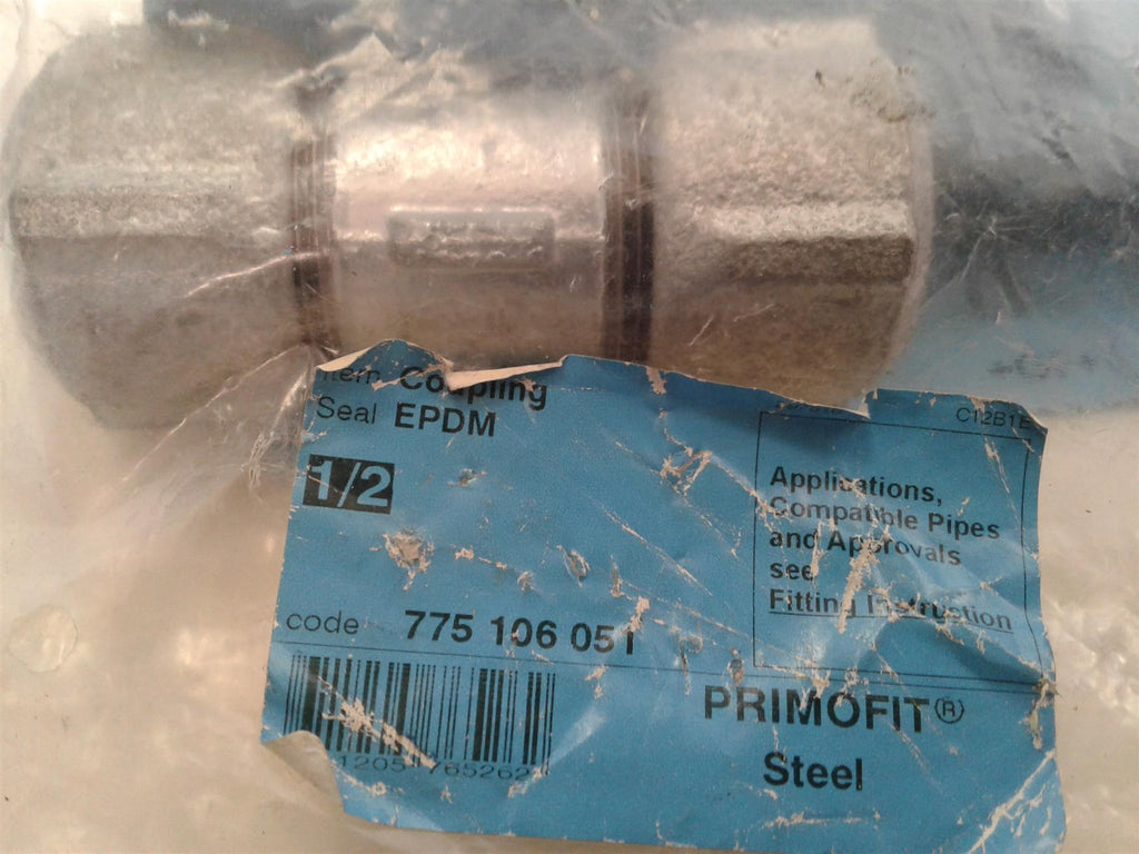 NEW PRIMOFIT GALVANISED STEEL COUPLING PIPE 1/2" 775106051
