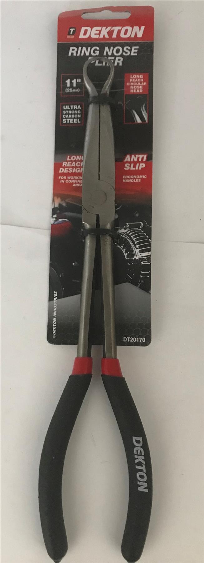 Dekton 11" (25mm) Ring Nose Plier - Ultra Strong Carbon Steel