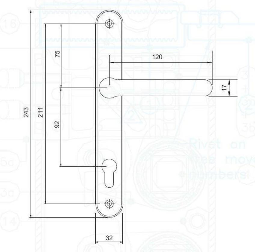 Fab n Fix Balmoral Sprung Inline Lever Lever Door Handles White
