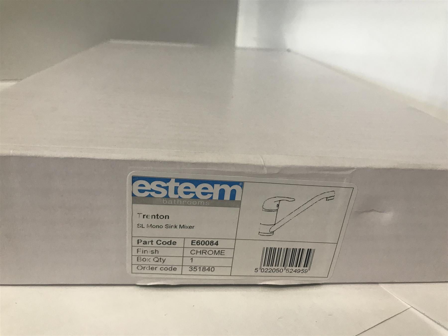 Esteem Trenton Long Neck Swivel Kitchen Lever Mixer Tap SL Mono Sink Mixer