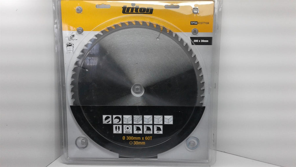 Triton 300mm x 30mm 60T TCT Circular Saw Blade for Hardwood, Softwood & PVC Fine