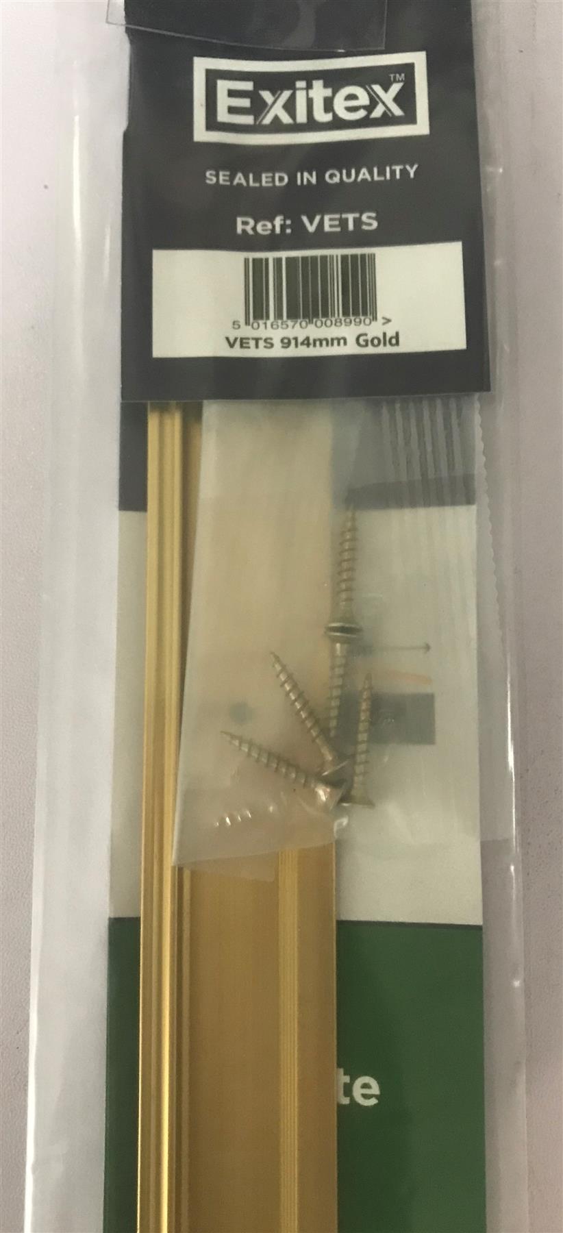 Exitex Vinyl Edge Trim Small Gold 914mm VETS