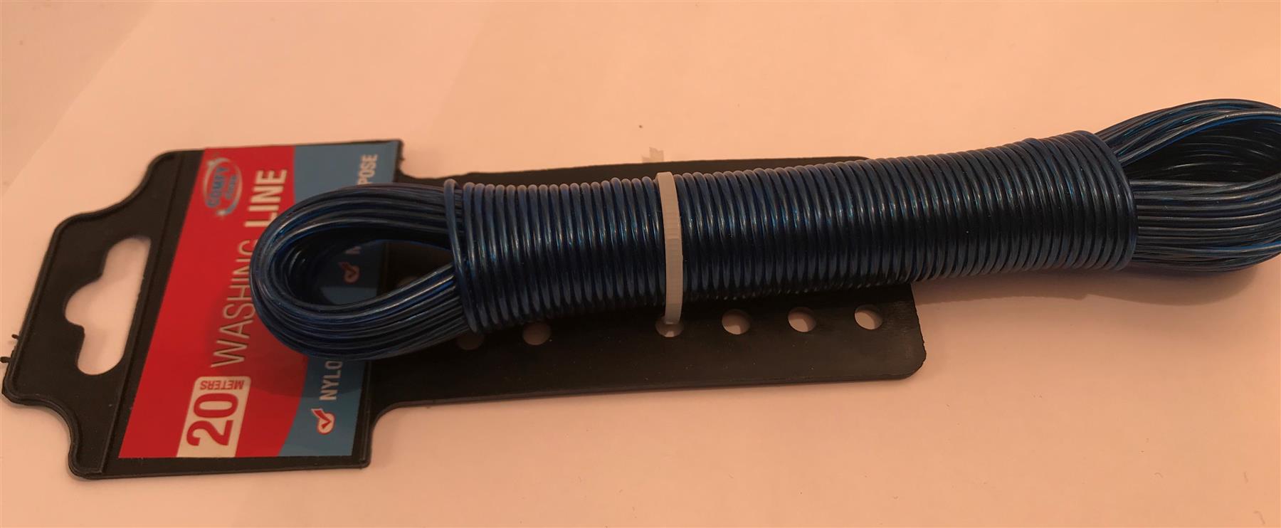 20m Washing Line Blue Nylon