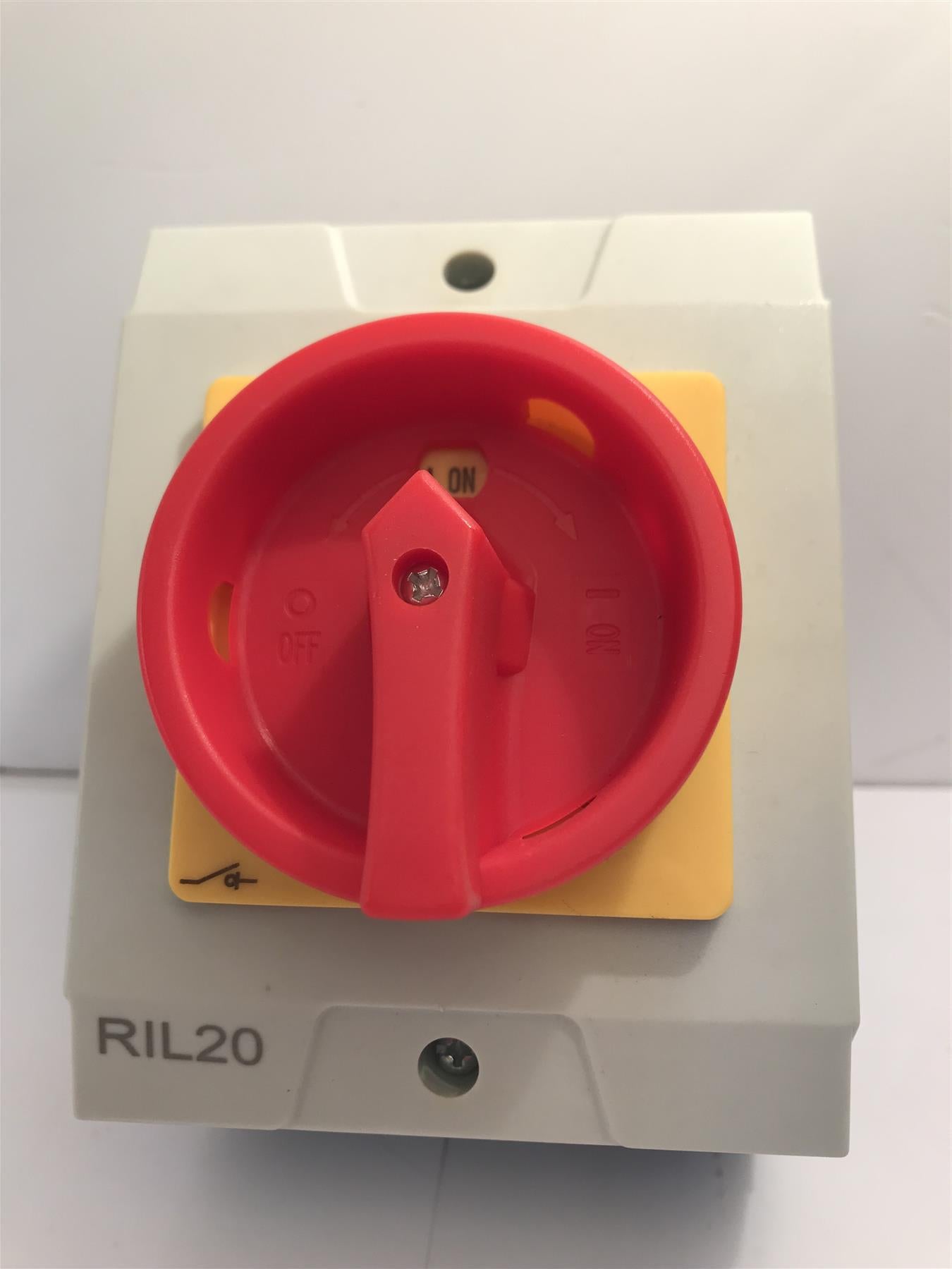 20 Amp 4 Pole Rotary Isolator Switch Surface Mounted Lockable RIL20