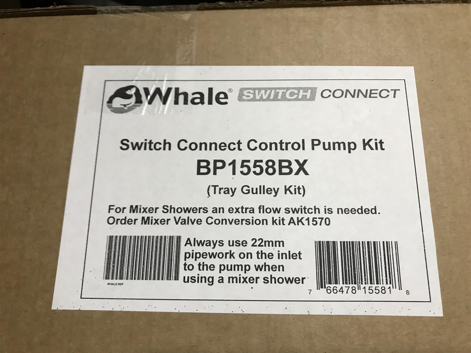 Whale Switch Connect Control Pump Kit BP15558BX (Tray Gulley Kit)