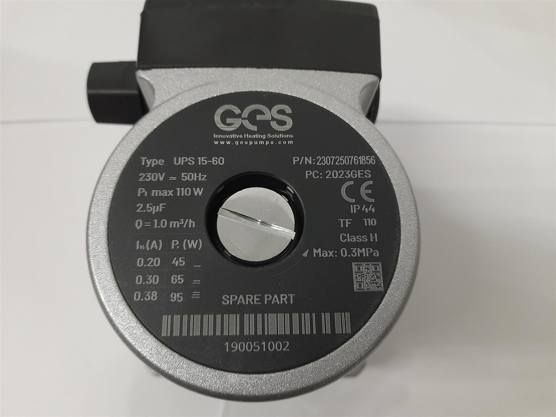 GES Circulator Pump Head UPS 15-60 230V 190.055.005
