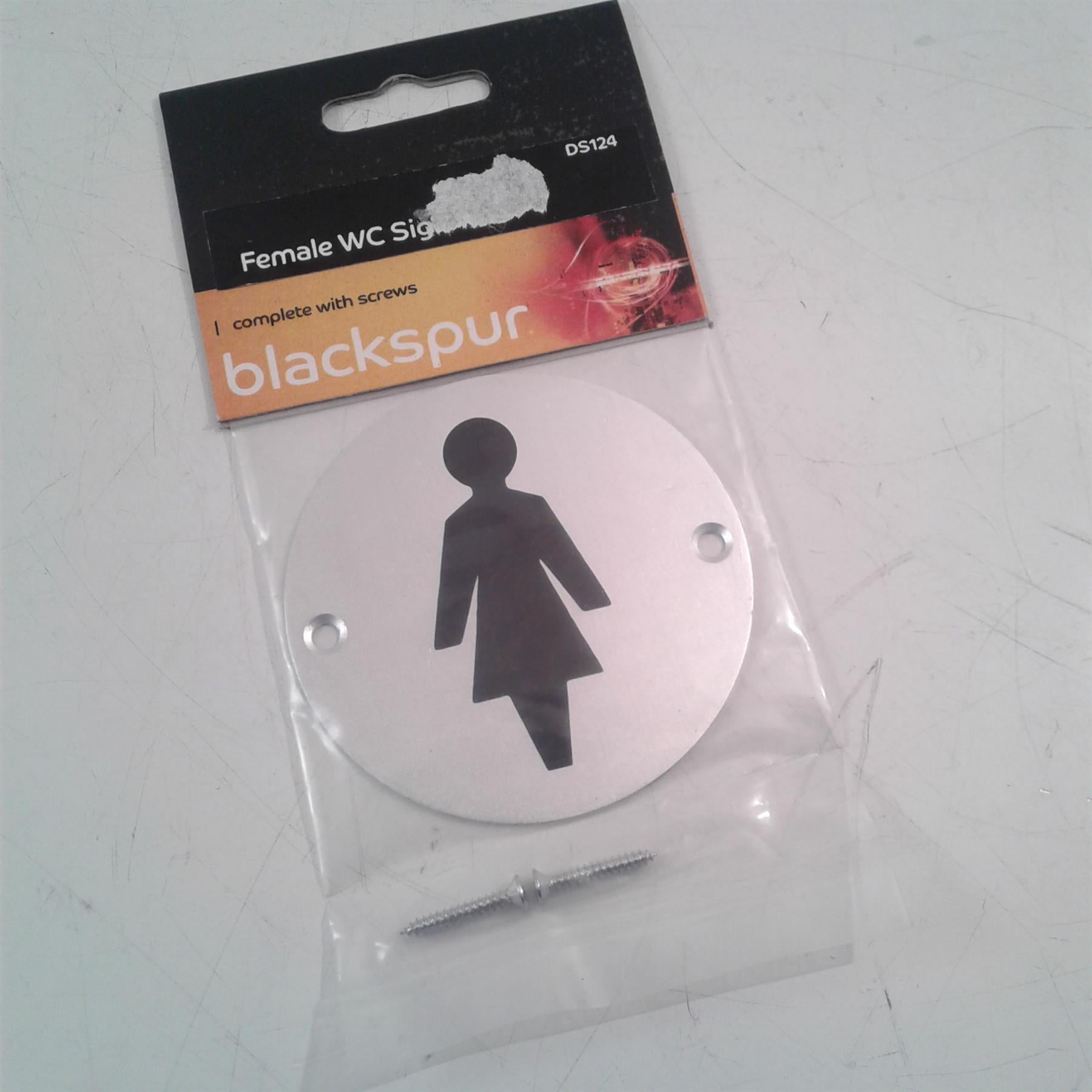 Blackspur BB-DS124 Female WC Sign with screws