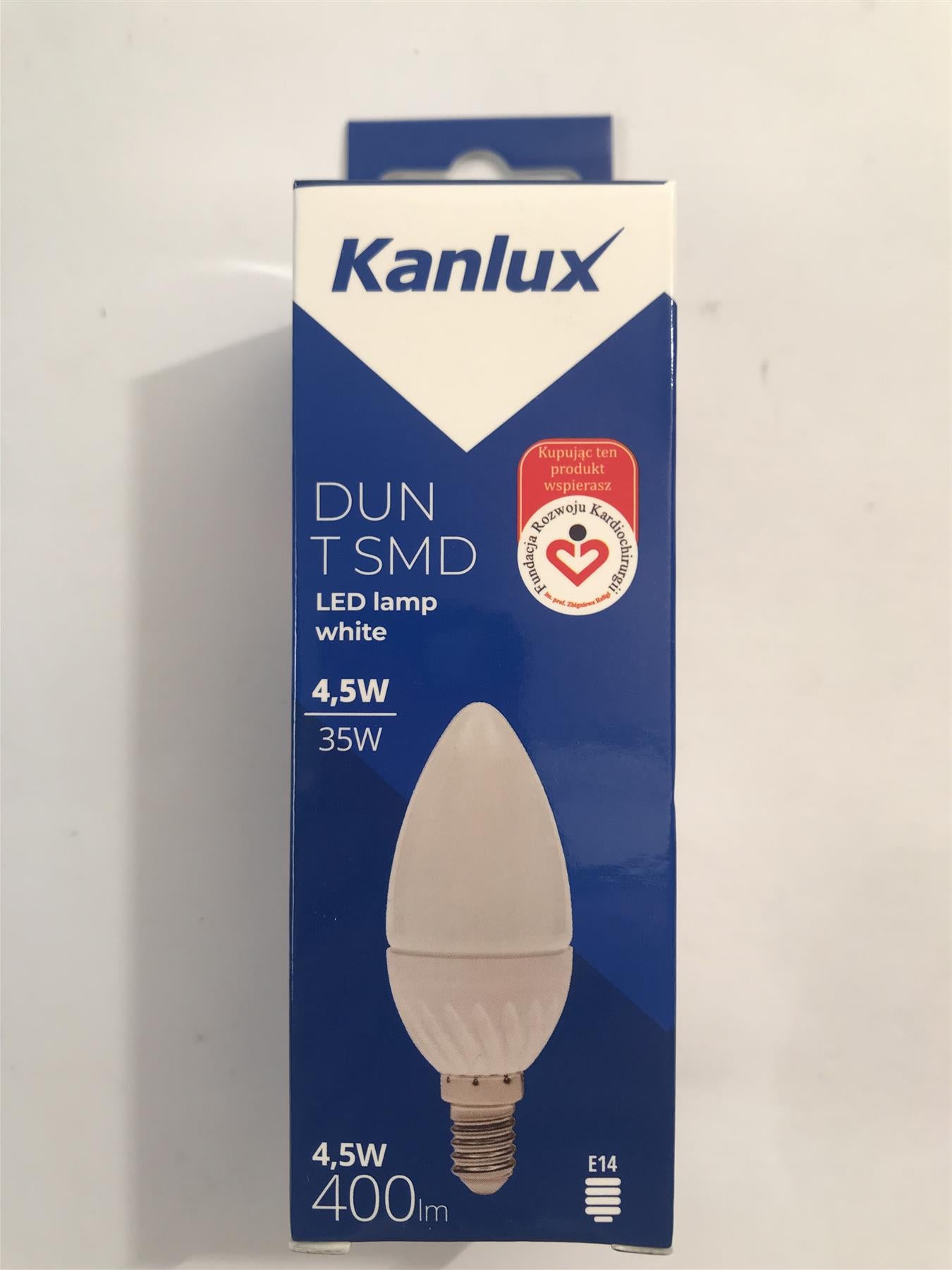 Kanlux DUN T SMD LED Lamp 4.5W E14-NW 400lm  4000k Natural White 23381
