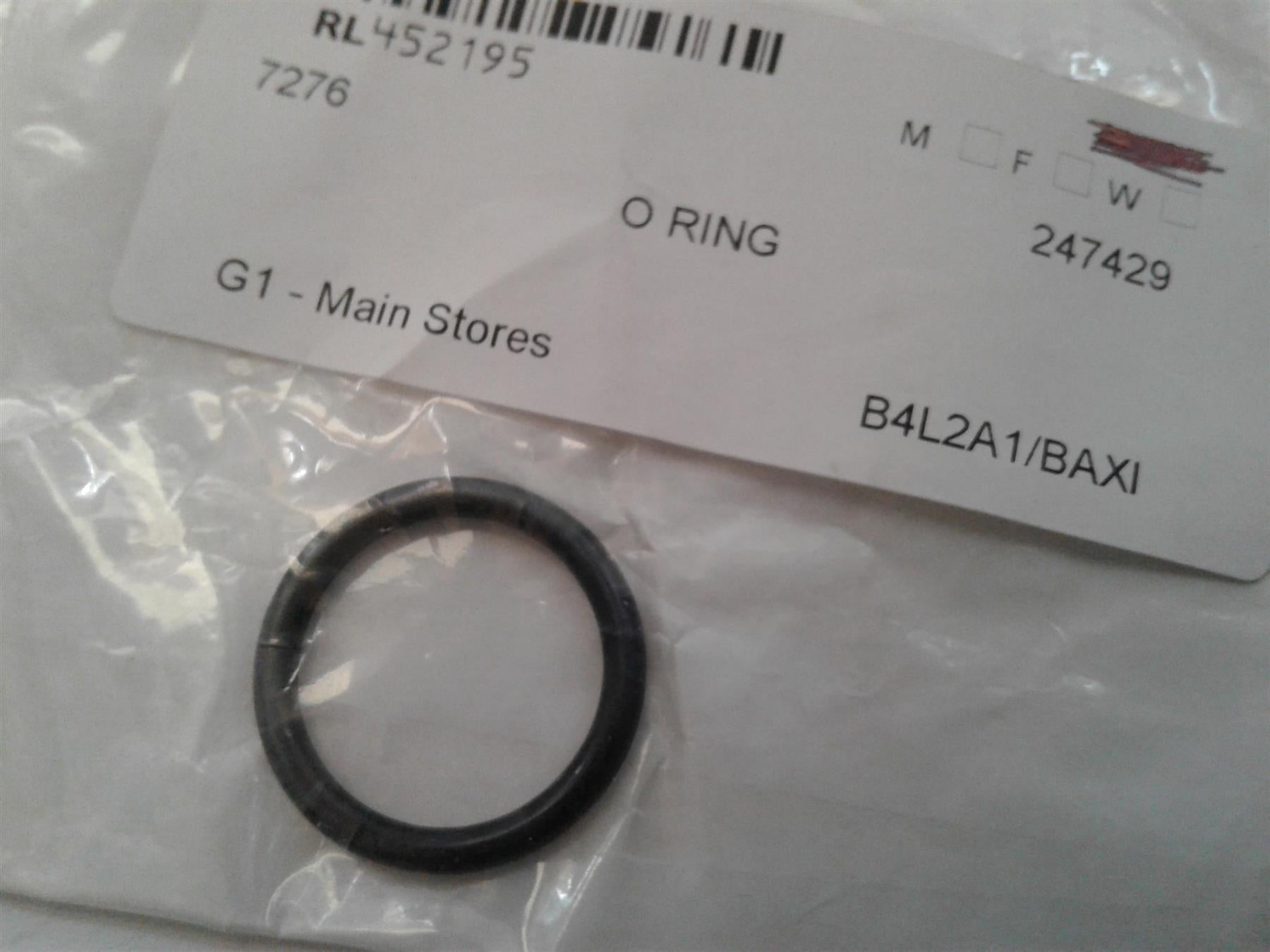 New BAXI Performa COMBI DUOTEC ECO FLUE PUMP O RING 247429 (x1)