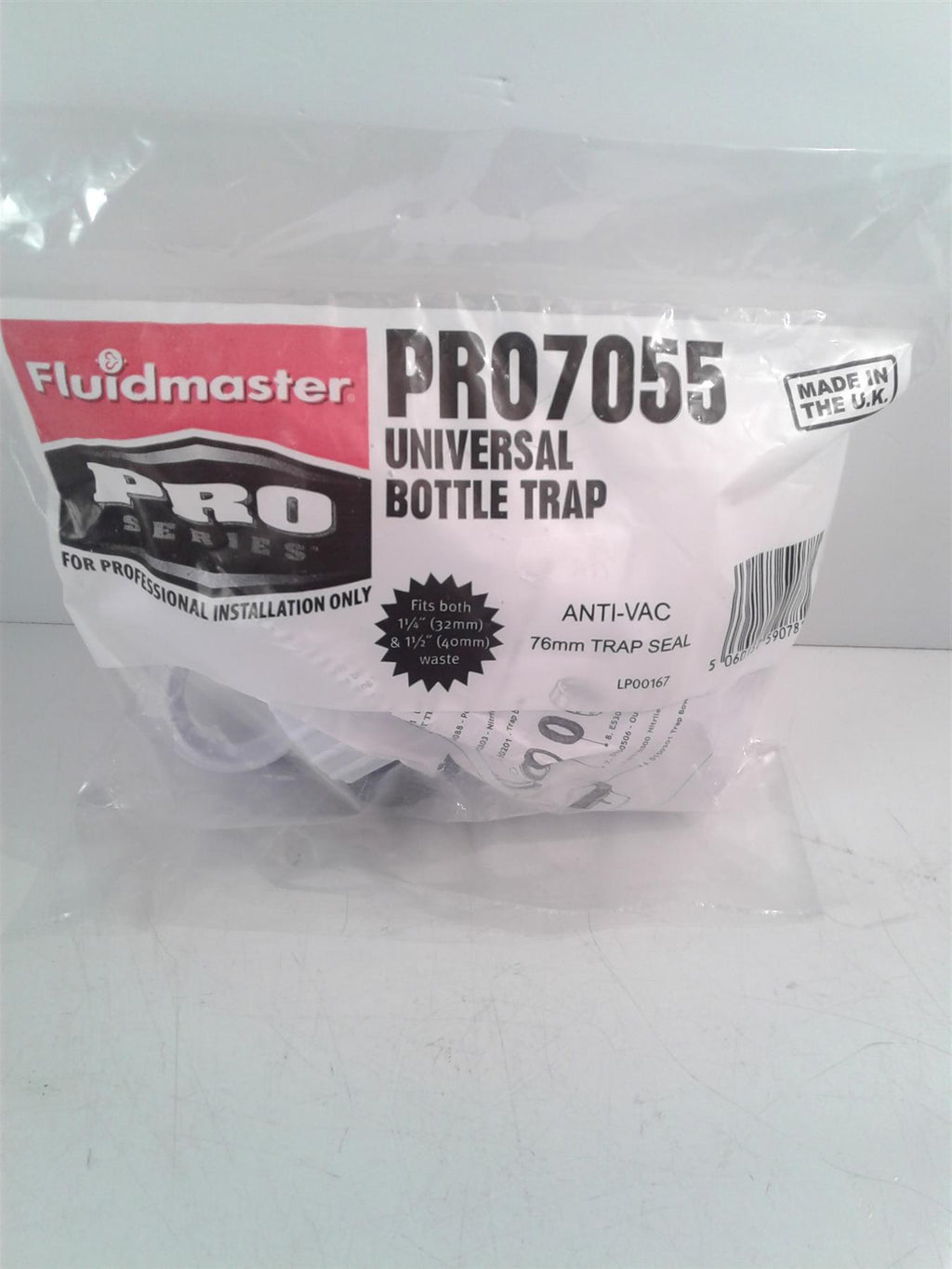 Fluidmaster Pro Standard 32/40mm Anti-Vac Bottle Trap PRO7055