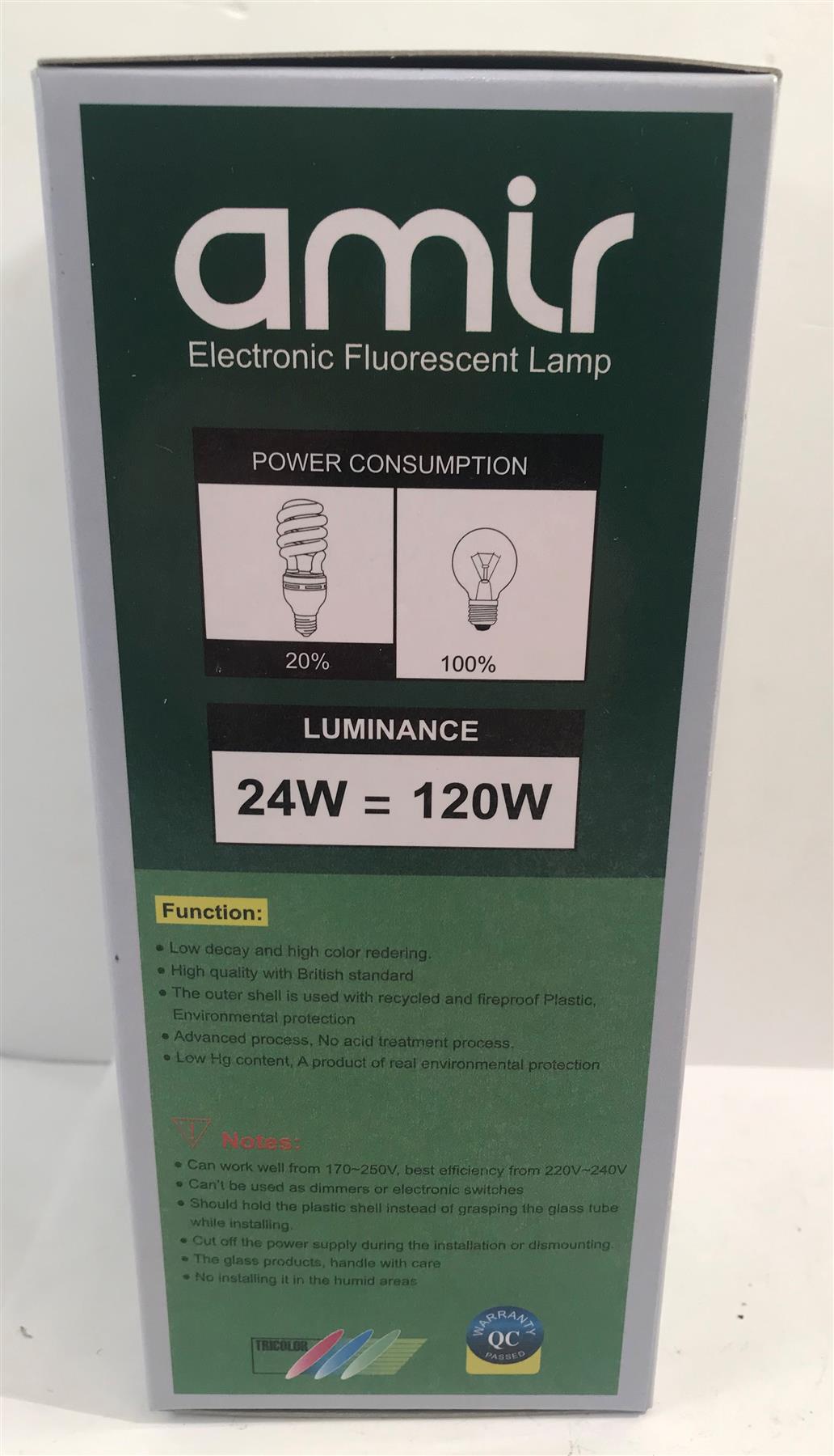 Amir 24W E27 Spiral Bulb 64000k