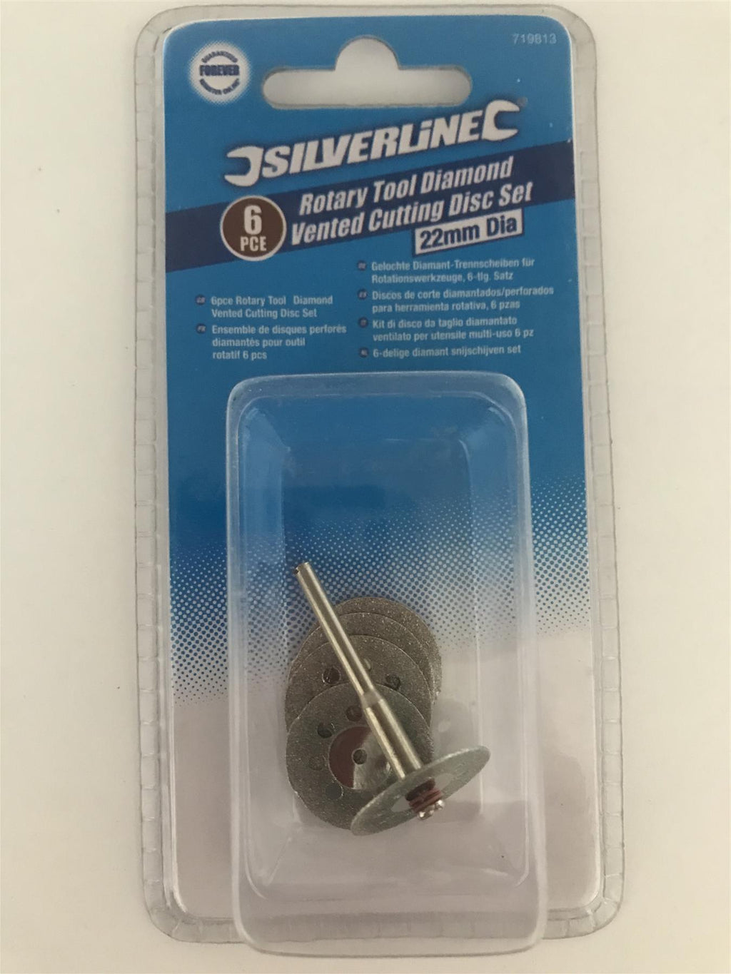 Silverline 6pc Rotary Tool Diamond Vented Cutting Disc Set 22mm Dia 719813