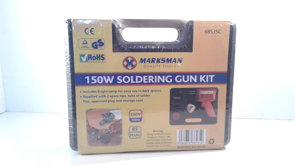 NEW 150W SOLDERING GUN KIT IN CASE BRIGHT LAMP 230V ELECTRICAL TOOLS