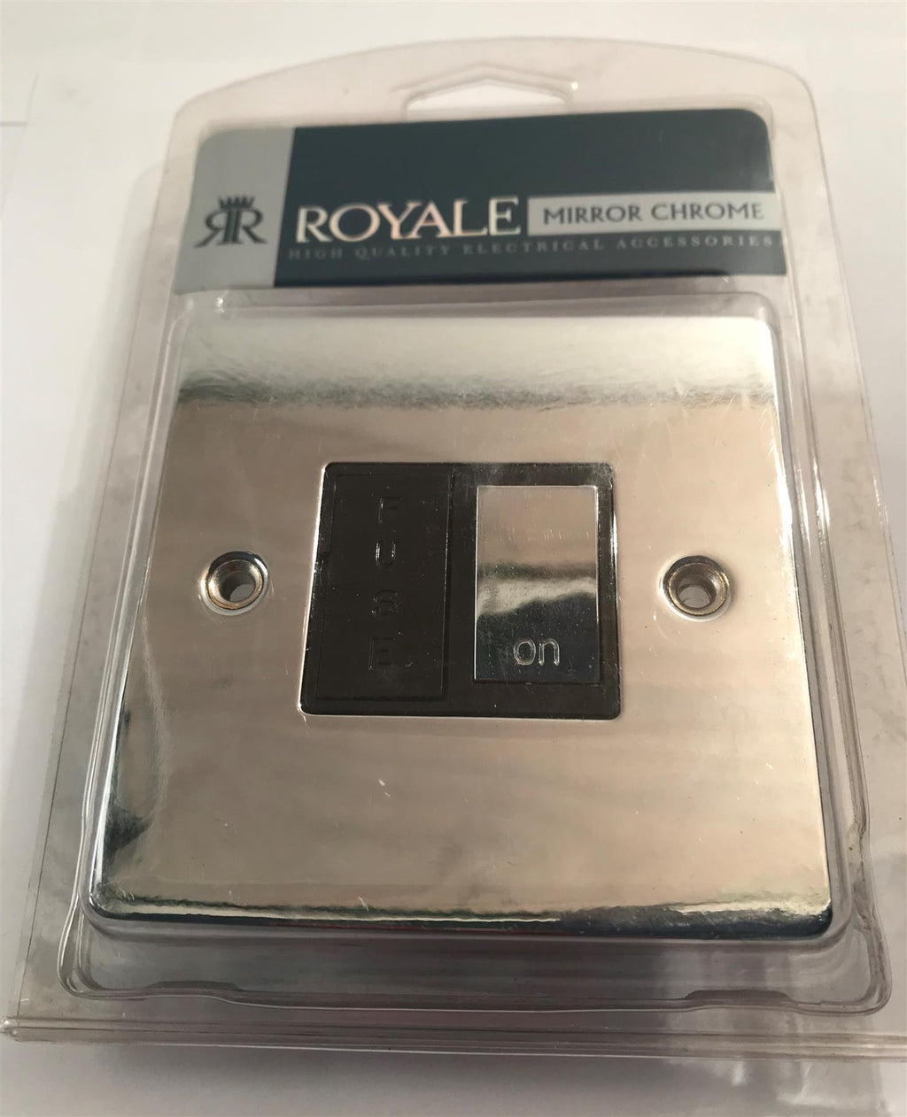 Royale Polished Chrome Flat 13a Fused Spur Unit  YSCP21