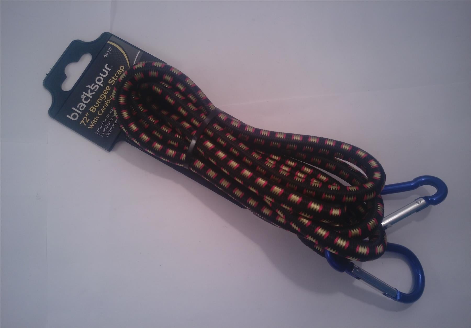 Blackspur Heavy Duty 72" Bungee Strap With Carabiner Hook BD362