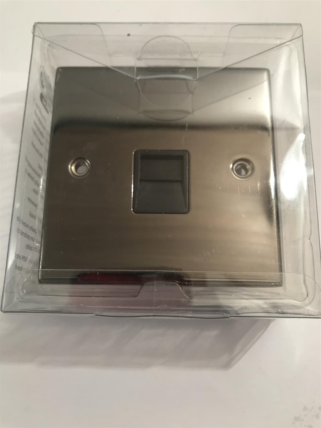 Black Nickel Secondary Telephone Socket 1 Gang Black Insert DSL439