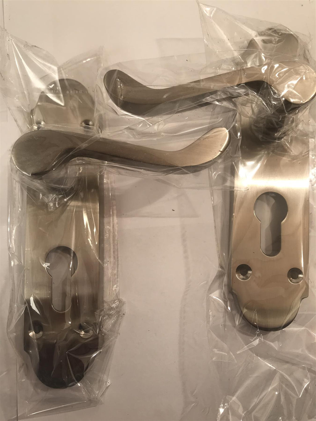 Supreme Satin Scroll Door Handle Euro Profile Lever 170mm   30107