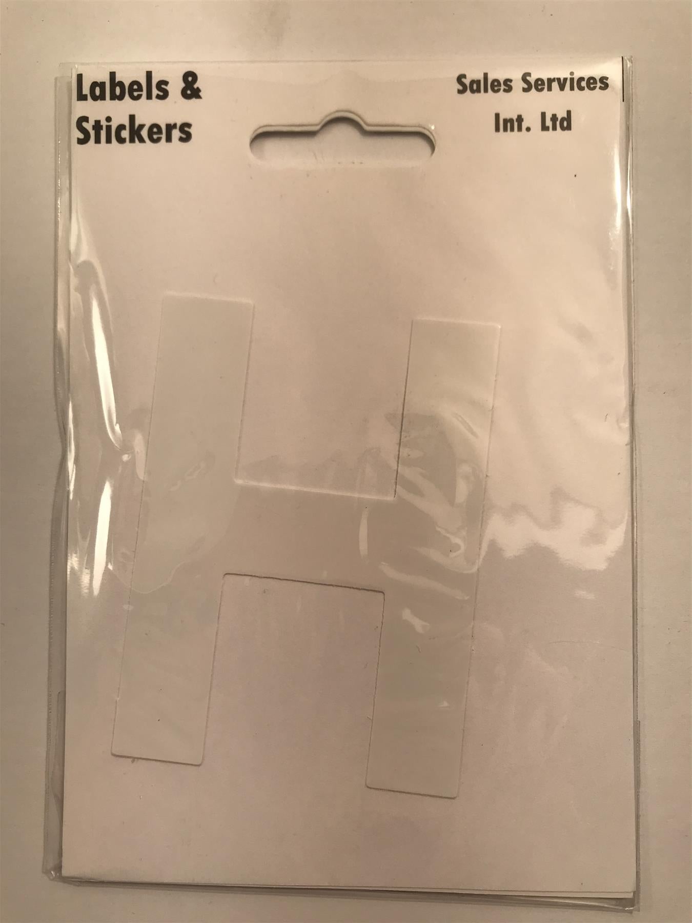 White Letter H Self  Adhesive Waterproof Sticker 8 x 6cm