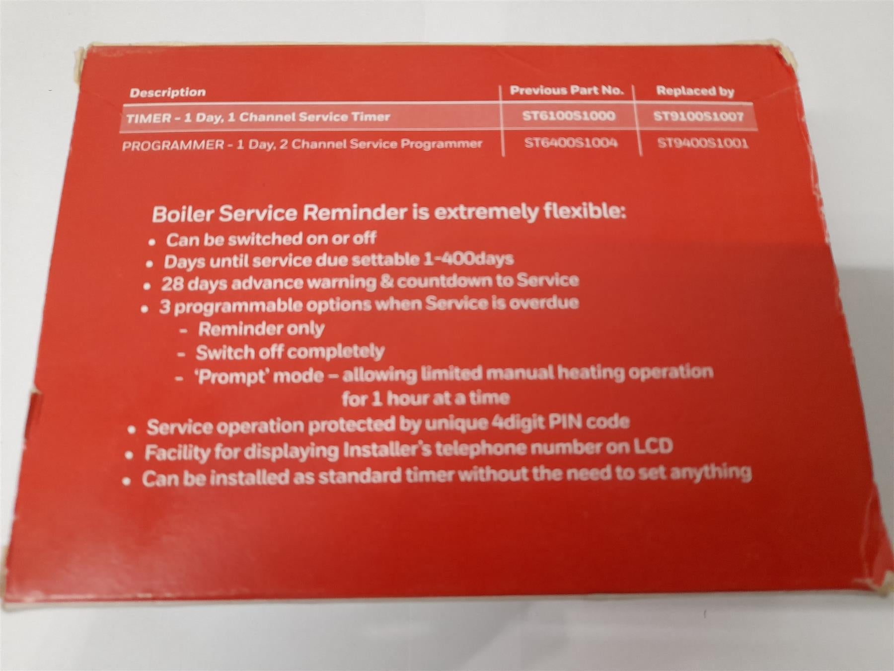 Honeywell ST9100S1007 1 Day 1 Channel Programmer with Service Reminder