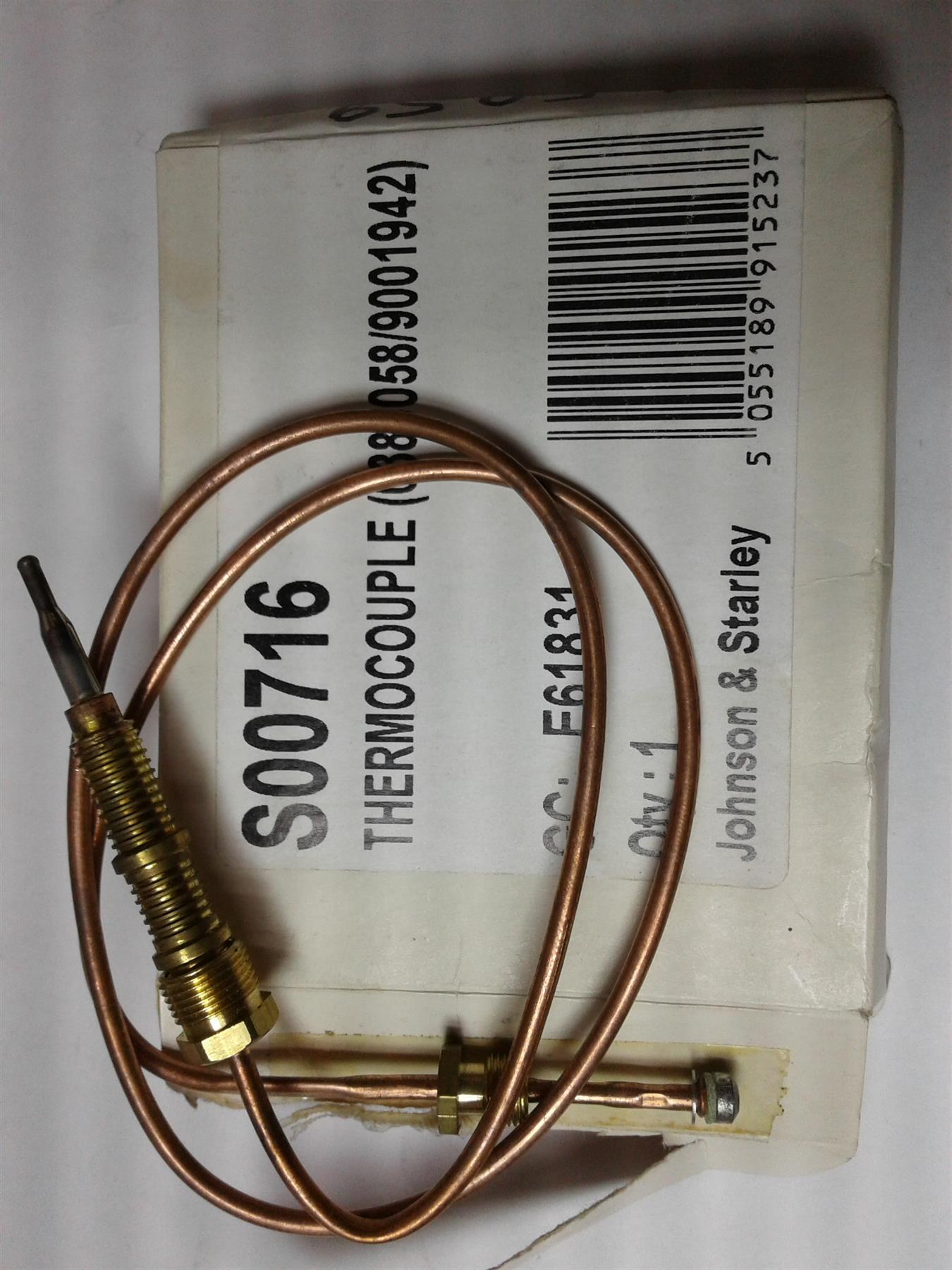 NEW Johnson & Starley Thermocouple S00716 GENUINE