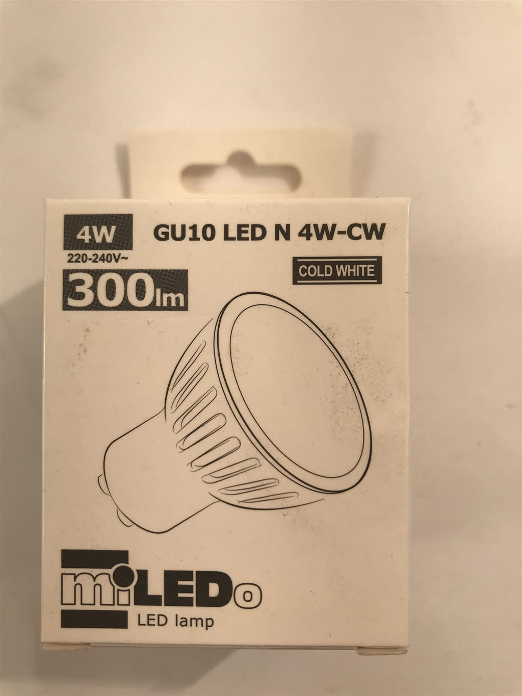 MiLED GU10 LED N 4W-WW 300lm 5300k (Cold White)  31013