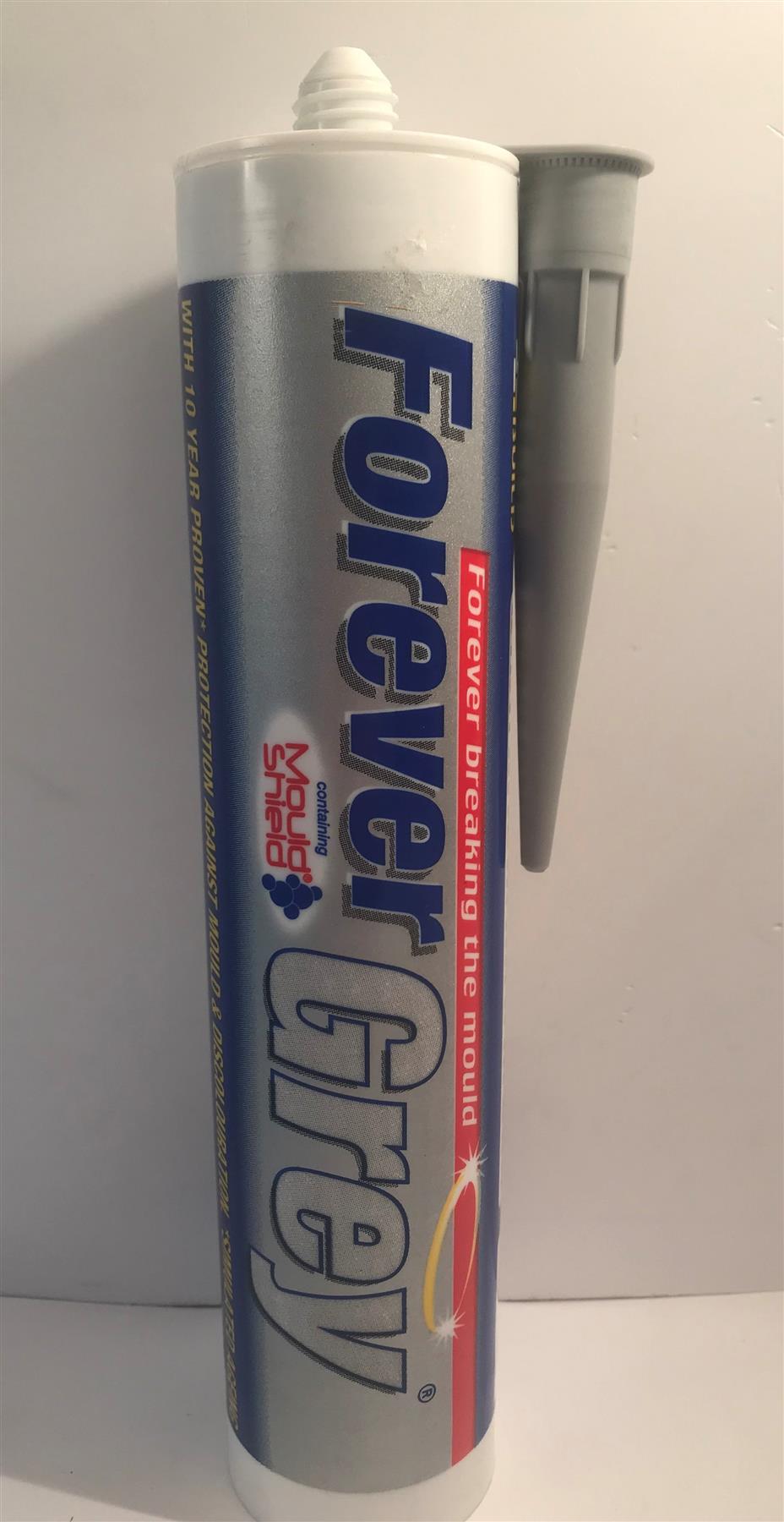 Everbuild Forever Grey Anti-mould Silicone Sealant, Grey  295 ml