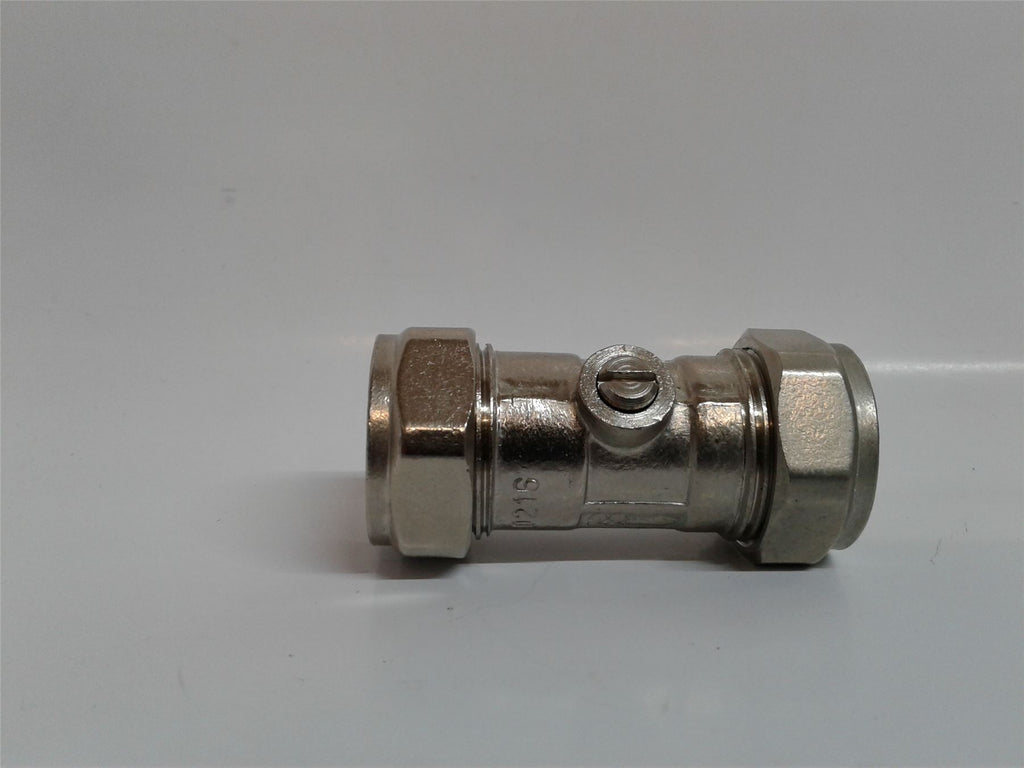 NEW WATER PLUMBING ISOLATOR VALVE 22MM CHROME PLATED EN1254-2