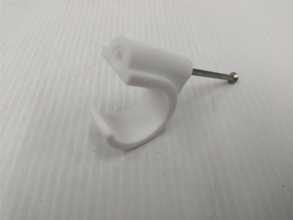 NEW FM PRODUCTS 22mm MASONRY NAIL PIPE CLIP WHITE M102 - BOX OF 100
