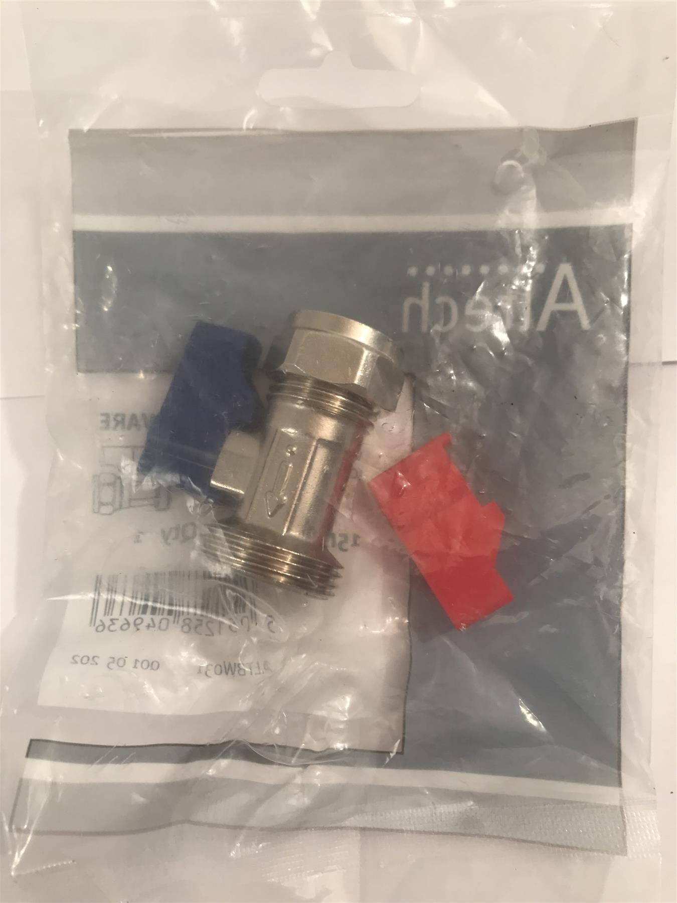 Altech 15mm x 3/4" Nickel Washing Machine Valve Straight ALTBW031