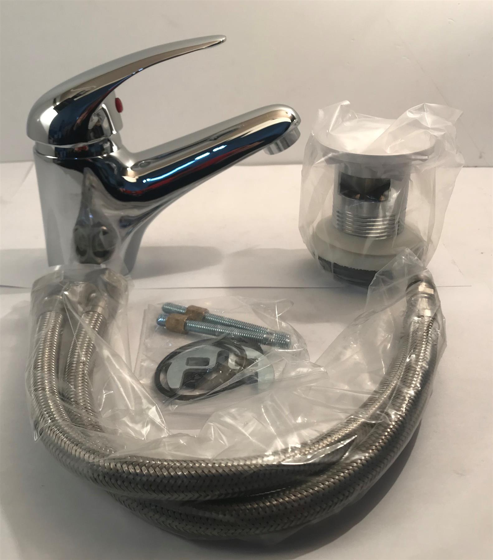 Mono Basin Mixer Tap with Clicker Waste - Chrome  TO5