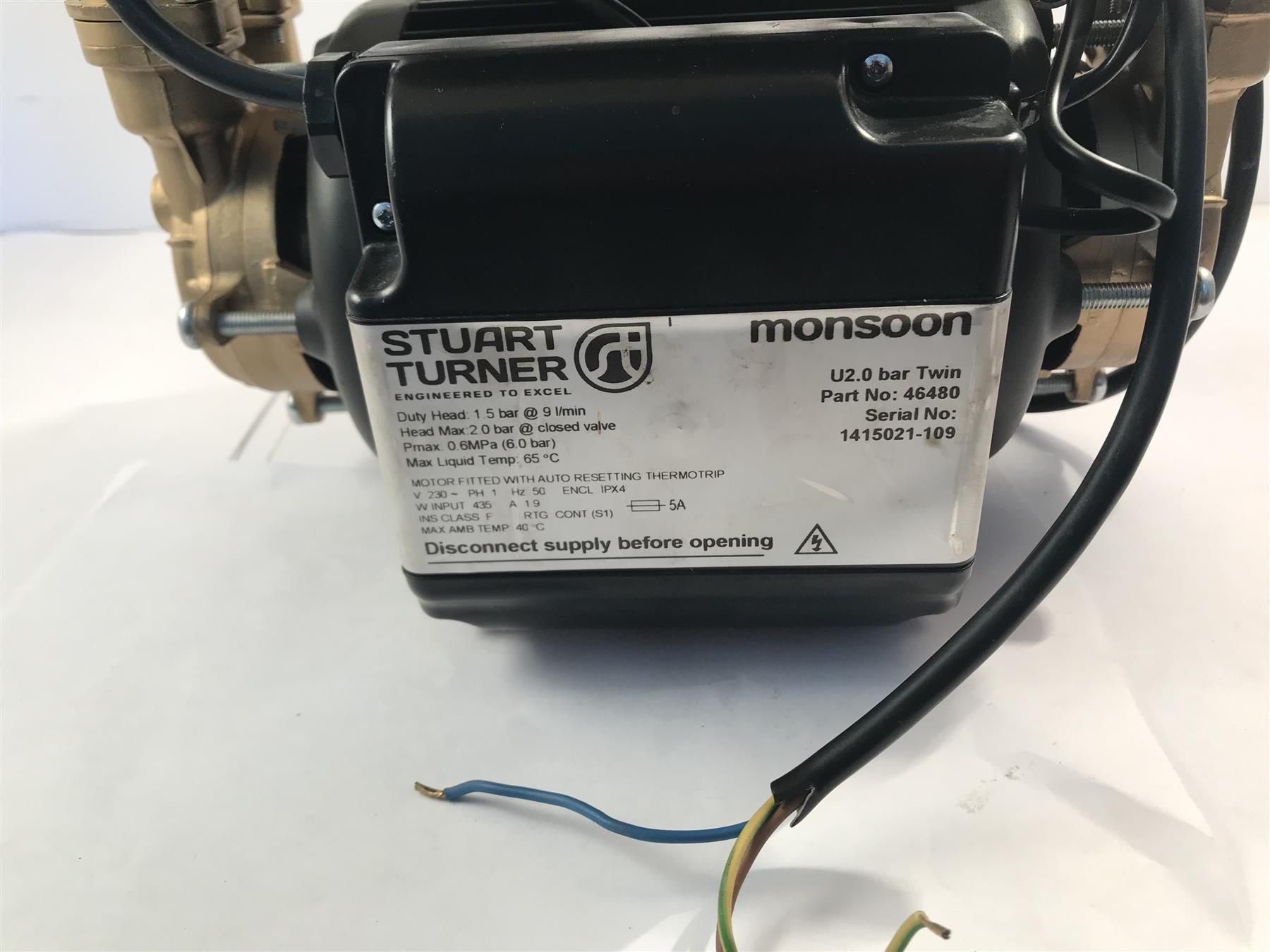 Stuart Turner Monsoon Universal Twin U 2.0 Bar Shower Pump 46480
