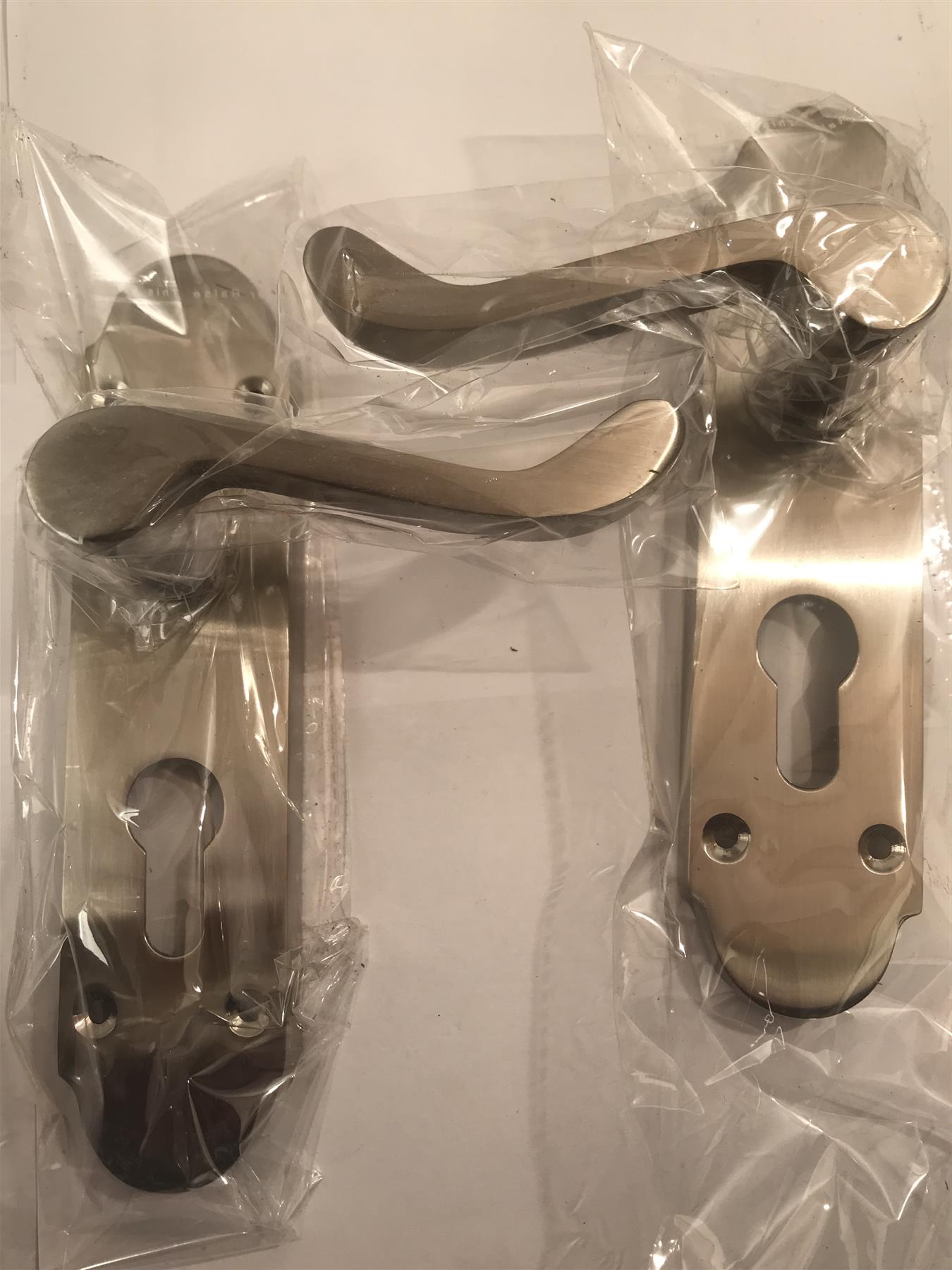 Supreme Satin Scroll Door Handle Euro Profile Lever 170mm   30107