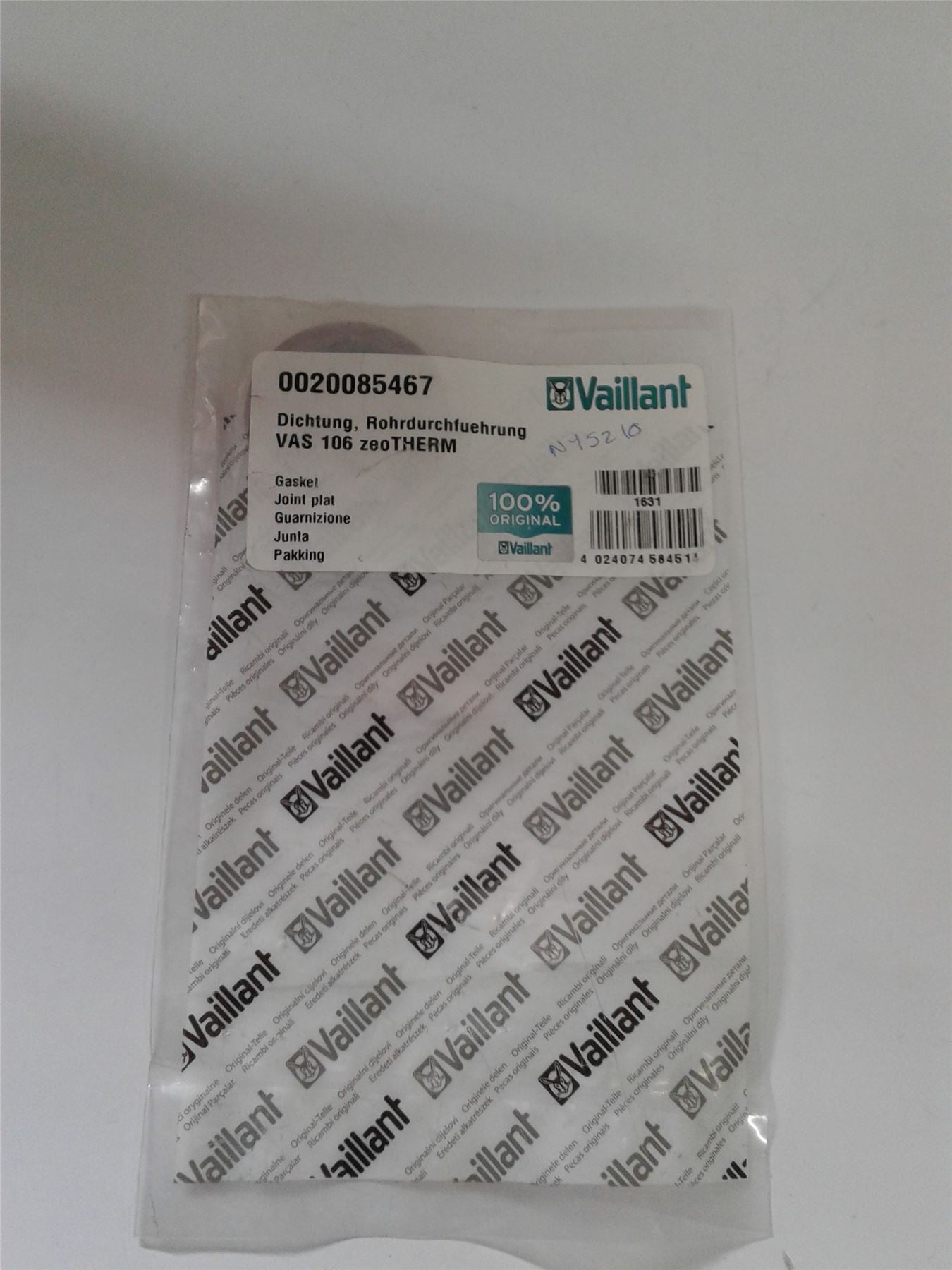 NEW Vaillant 0020085467 Gasket