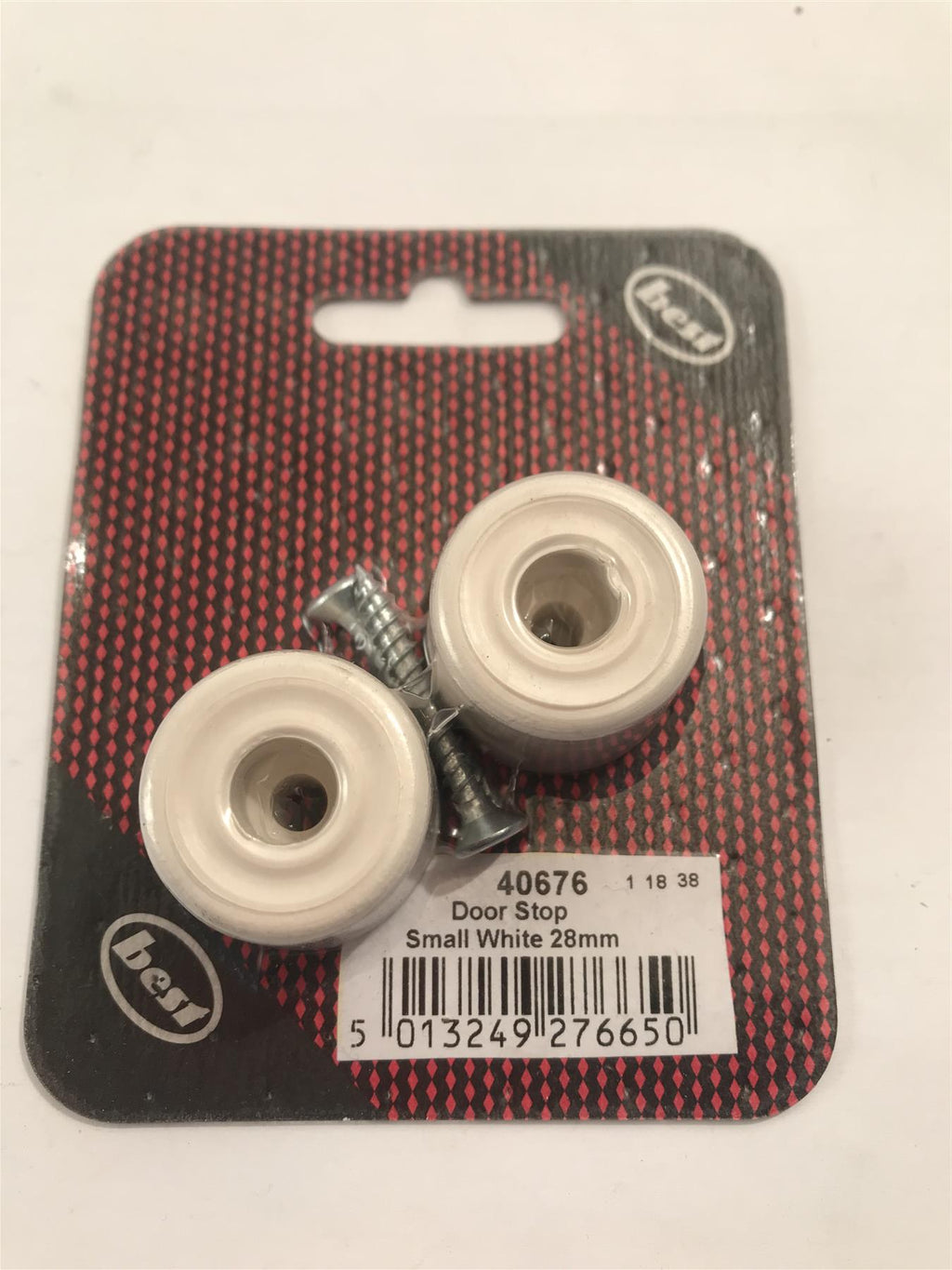 Best Door Stop Small White (2 Pack)  28mm  40676