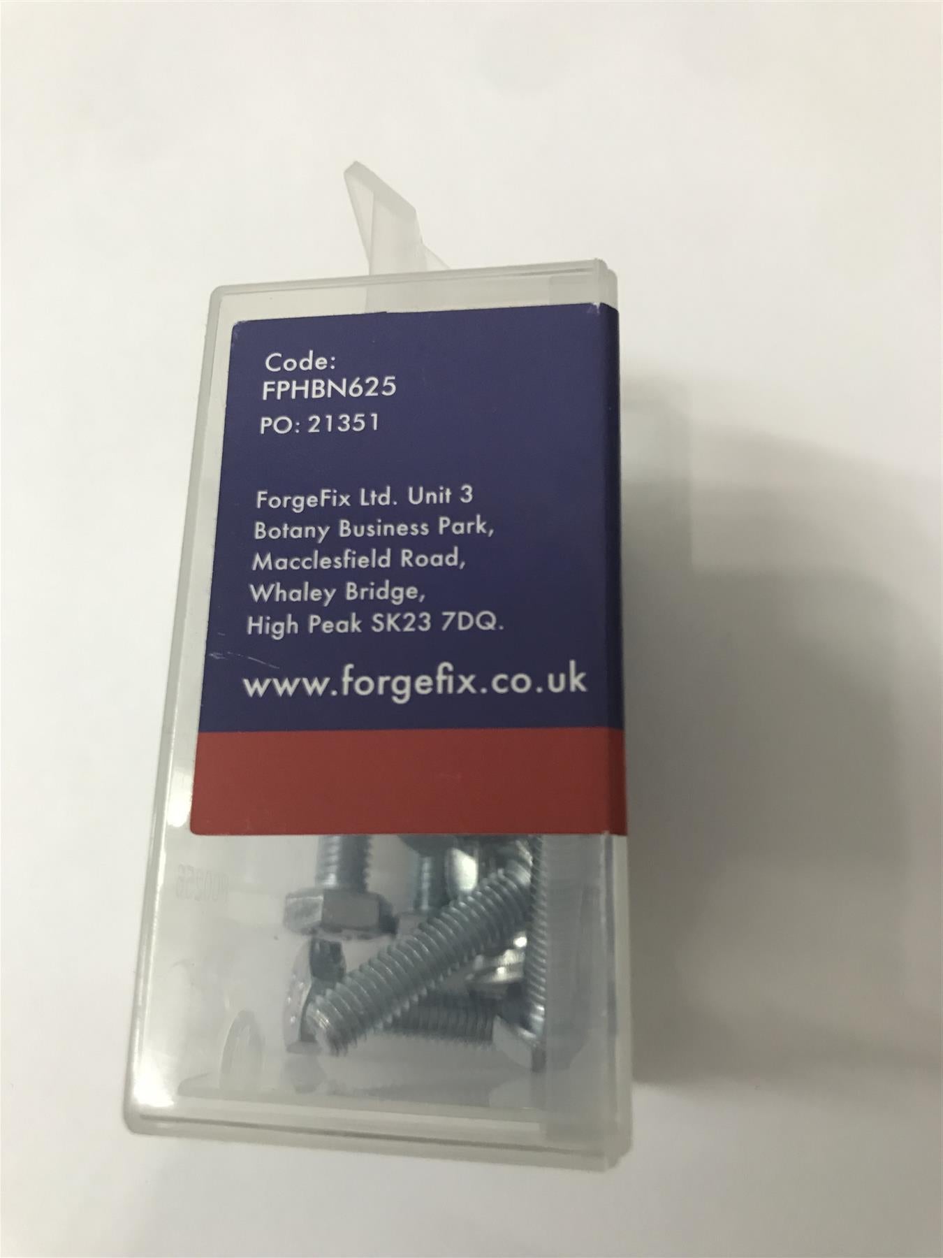 ForgeFix FPHBN625 High Tensile Set Screw ZP M6 x 25mm Forge Pack 12