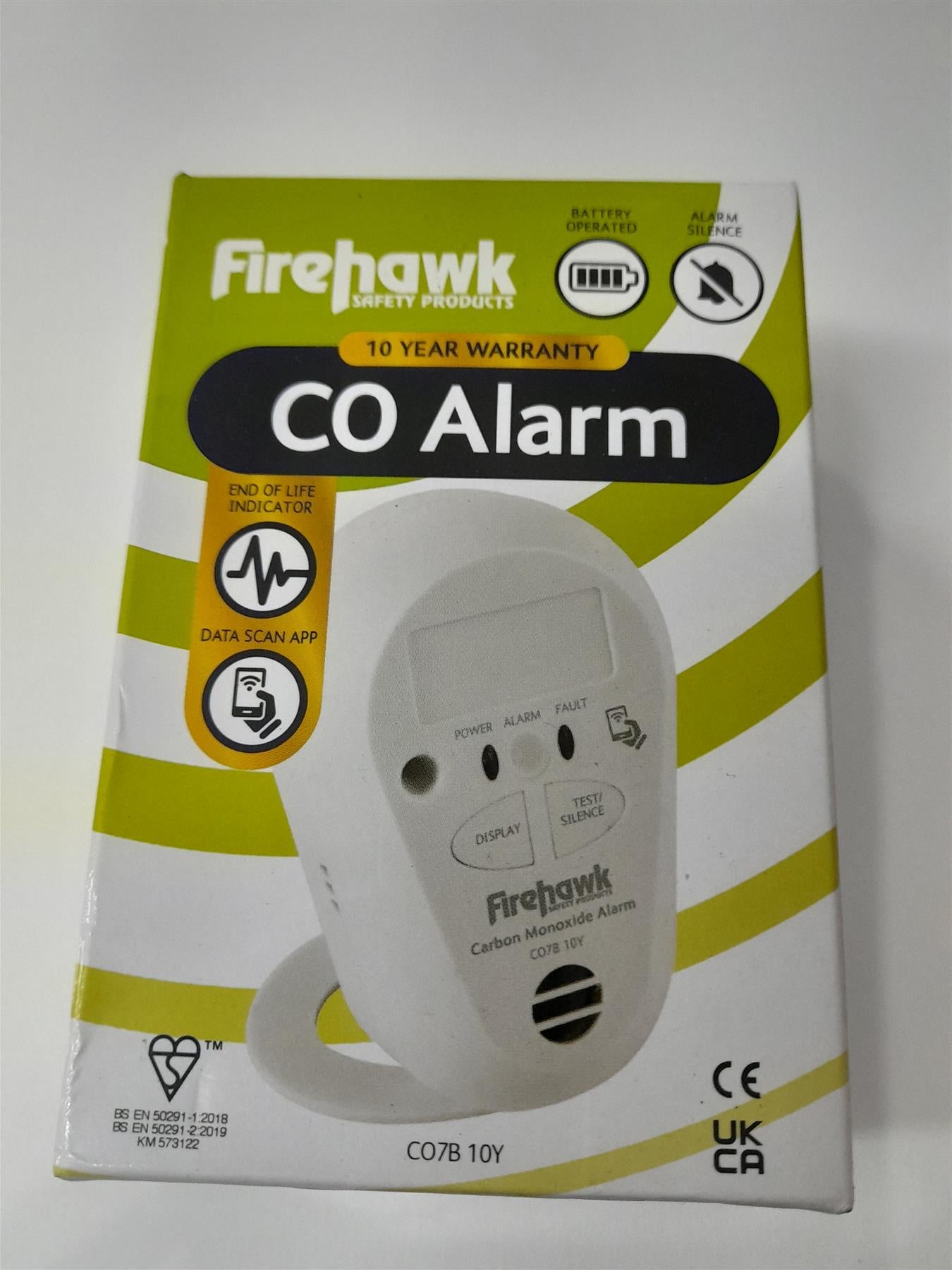 Firehawk CO7B-10Y Carbon Monoxide Alarm