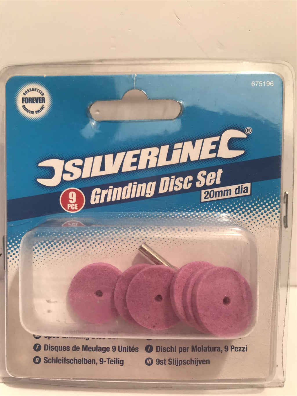 Silverline 9pc Aluminium Oxide Disc Tool Set 20mm  675196