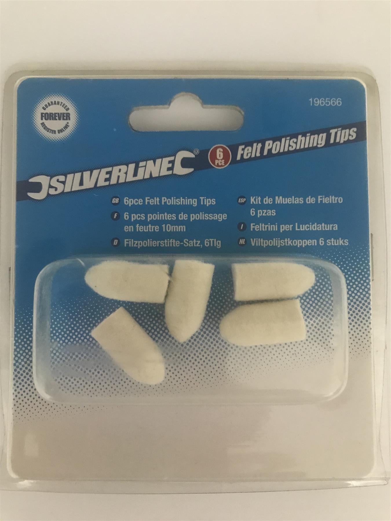 Silverline 6pc Felt Polishing Tips  196566