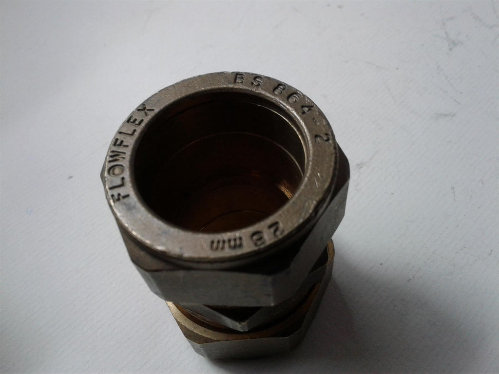 Flowflex 28mm Brass Compression Straight Coupler BS864-2 (each) 901.09