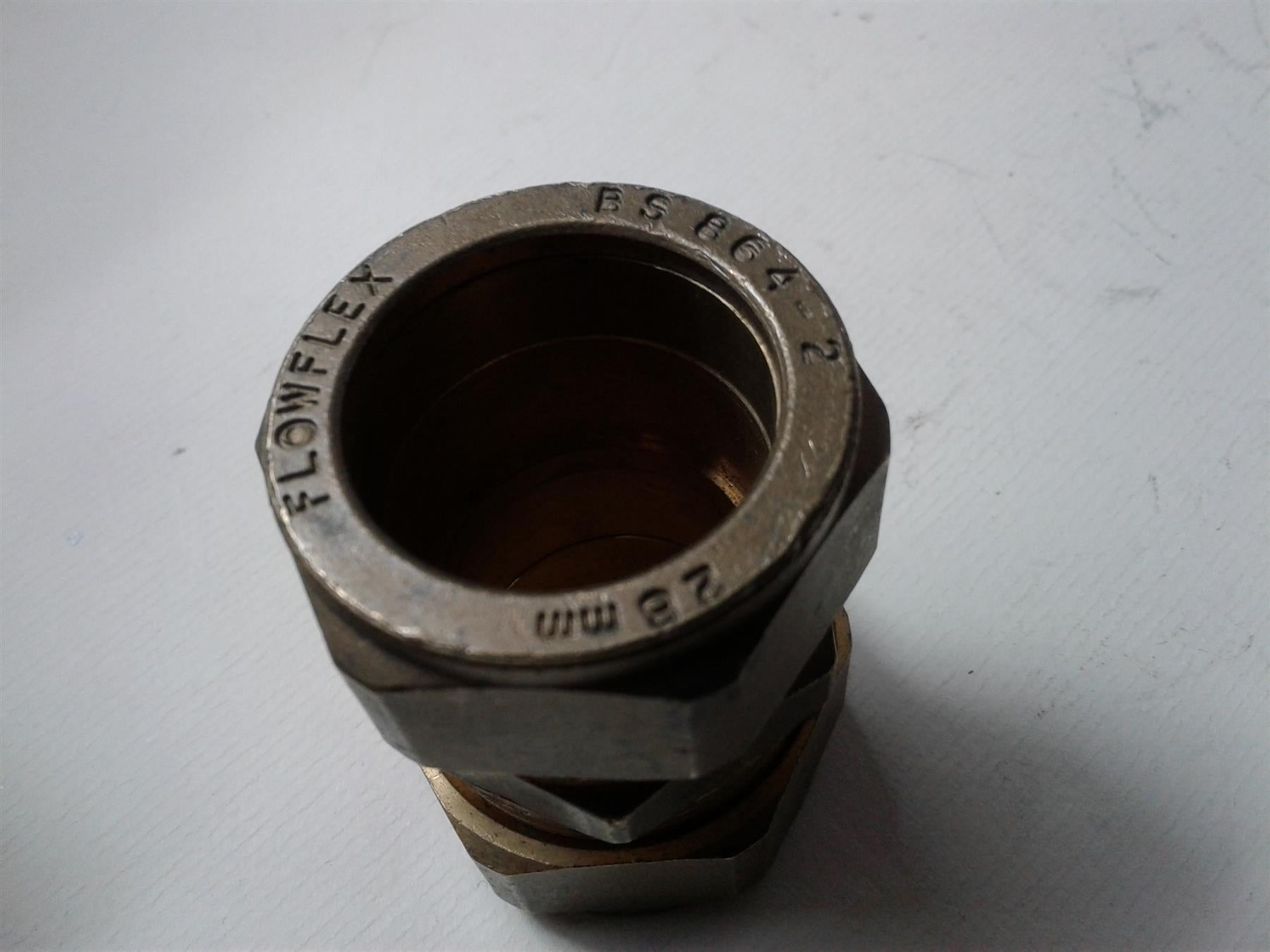 Flowflex 28mm Brass Compression Straight Coupler BS864-2 (each) 901.09