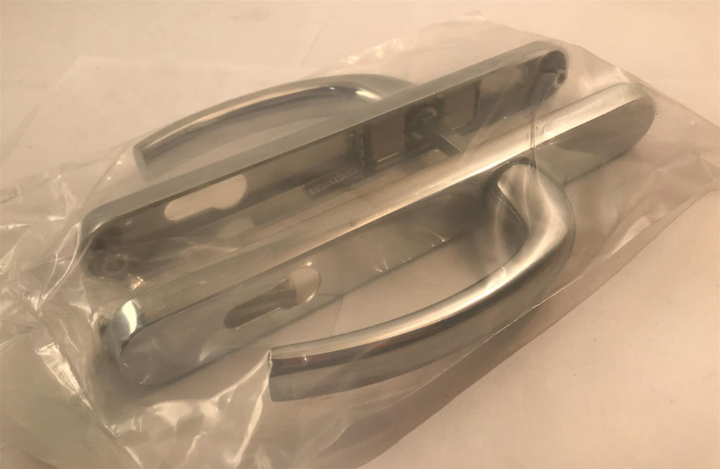 San Marino Euro Profile Polished Chrome Door Handles 92mm PO/143950