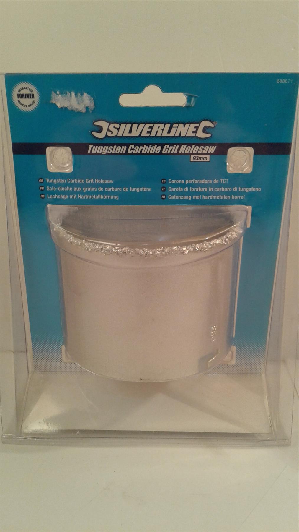 Silverline Tungsten Carbide Grit Holesaw 93mm 688671