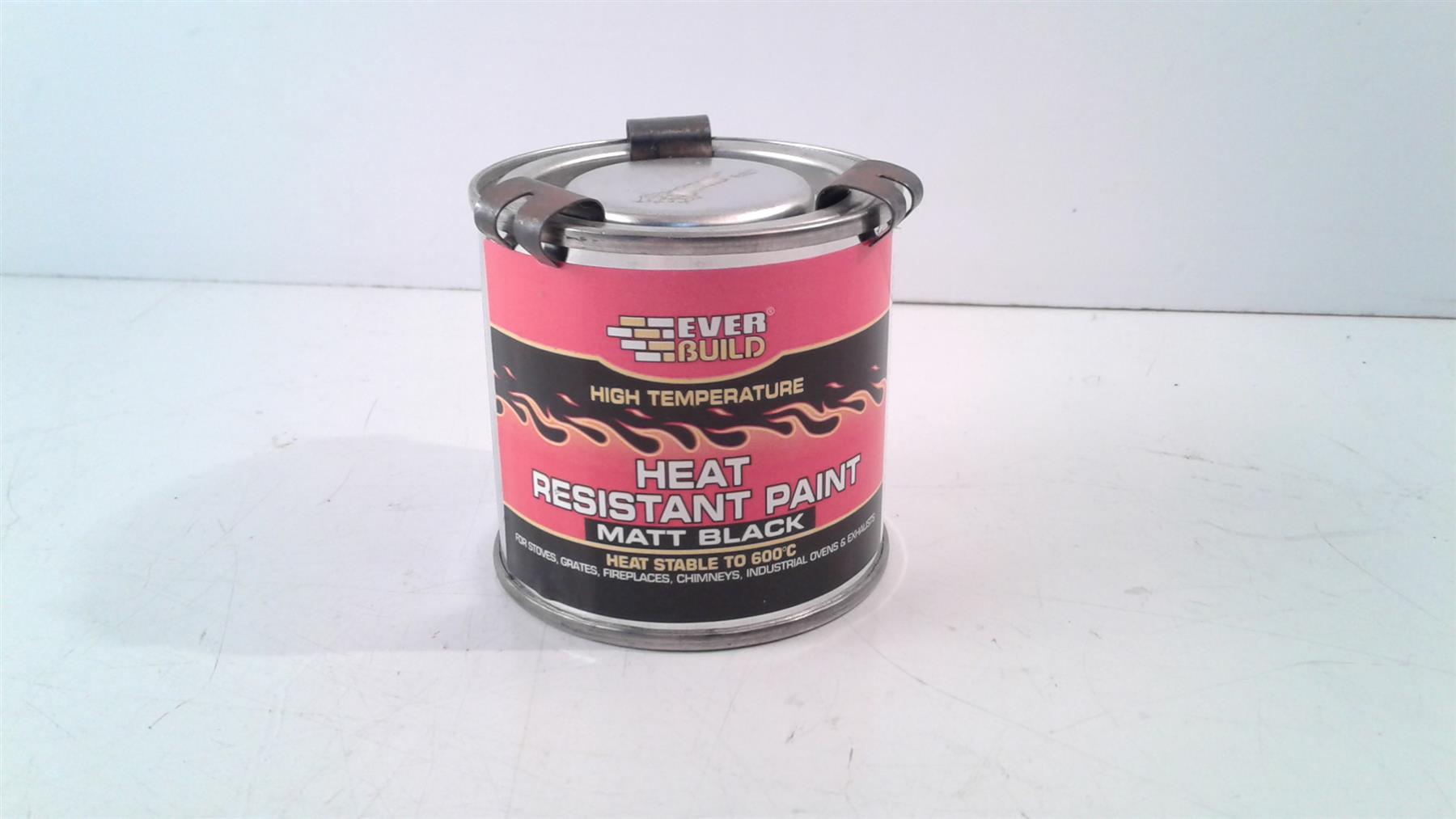 EVERBUILD 125ML HEAT RESISTANT PAINT MATT BLACK 125ml
