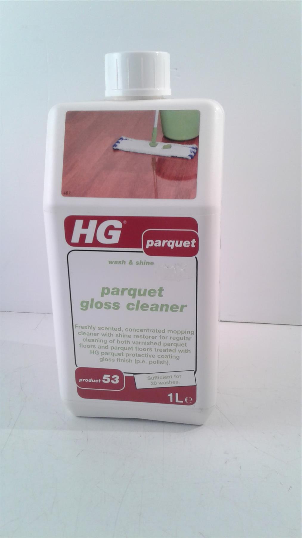 HG Parquet Gloss Cleaner 1L - Freshly Scented, Concentrated Mopping Cleaner